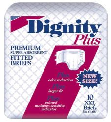 Dignity Plus Fitted Briefs XXL Adult 63