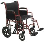 Product Photo: Transport Wheelchair Bariatric 22" Wide Blue