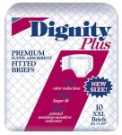 Product Photo: Dignity Plus Fitted Briefs XL Adult 59"-64" Cs/64